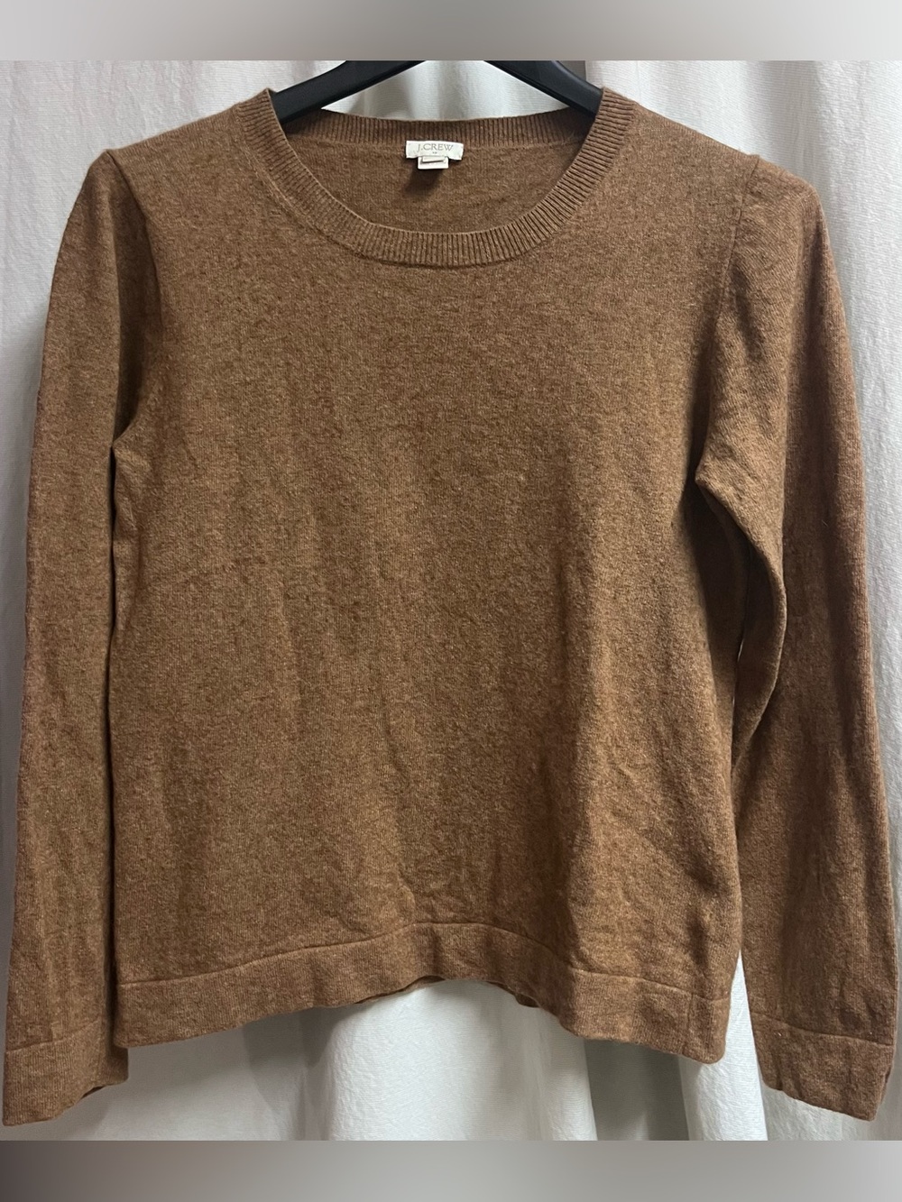 J. Crew Womens Brown Wool Blend Teddie Sweater Pullover Size Medium